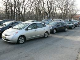 Cars at blockade